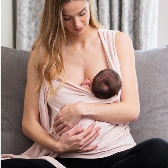 SOLD 🛍 Maternity Sleeveless Cotton Skin to Skin Top - Blush - Picture 4 of 11